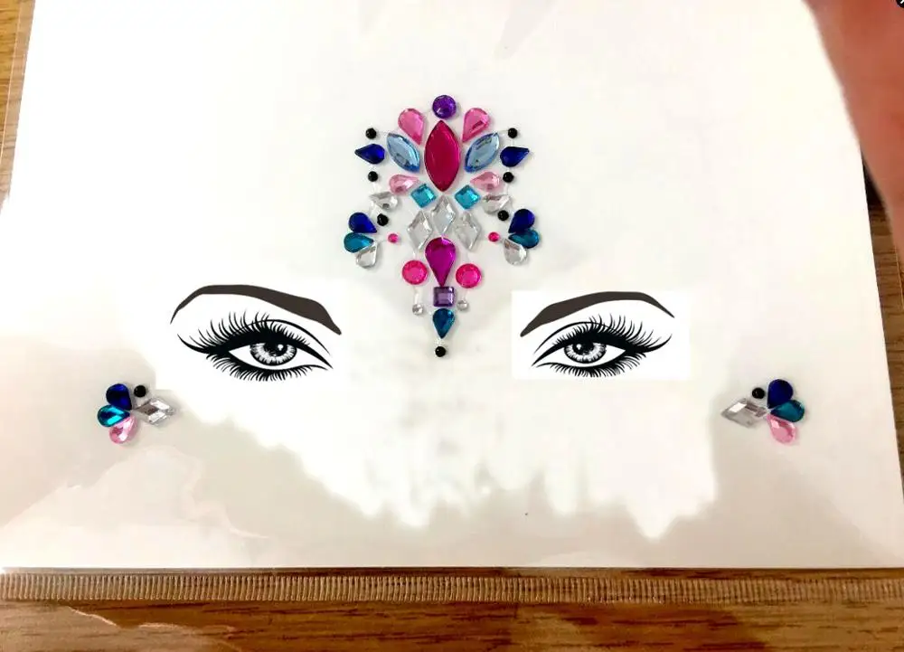 004 Новая акриловая полимерная дрель-наклейка Bindi ручной работы в богемном и этническом стиле, украшения для лица и глаз, декоративная наклейка на лоб - Цвет: 004