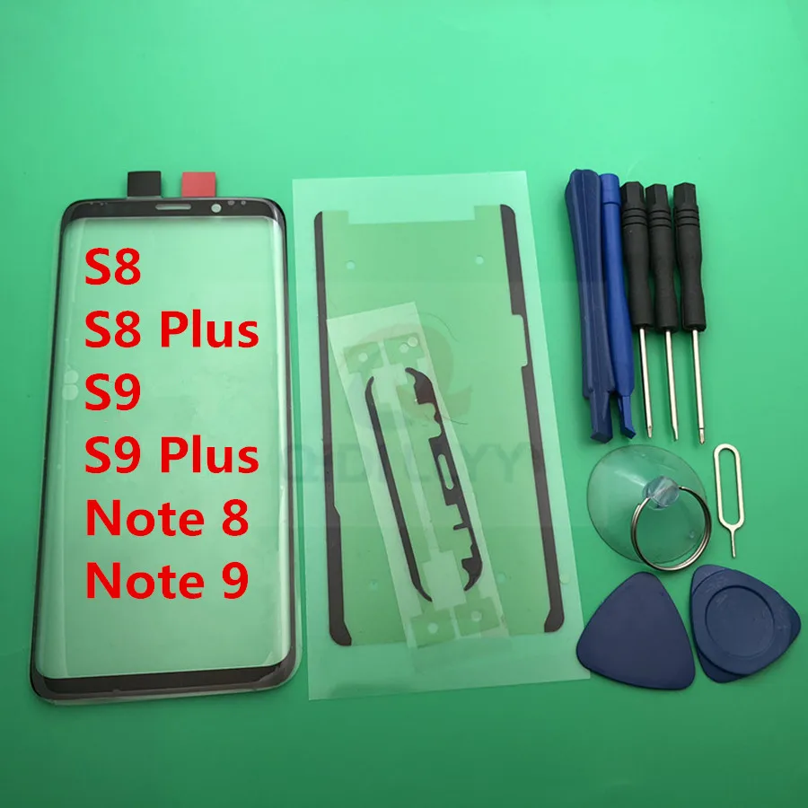 Замена внешнего стекла для samsung Galaxy S8 S8 Plus S9 S9 Plus Note 8 9 ЖК-дисплей сенсорный экран Переднее стекло Внешний объектив