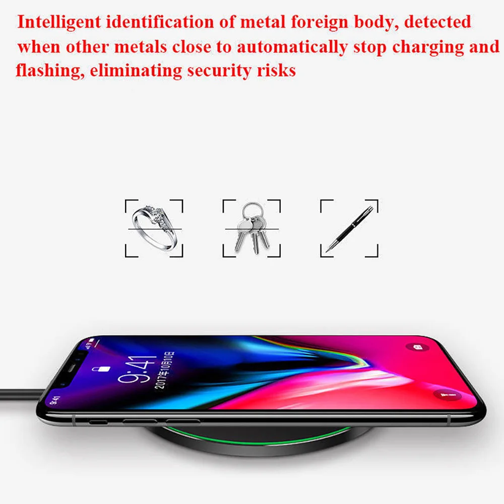 Беспроводная зарядная док-станция FDGAO 15 Вт для Samsung S9 S10 S10e iPhone X XS XR 8 Huawei Mate 20 P30 Pro |