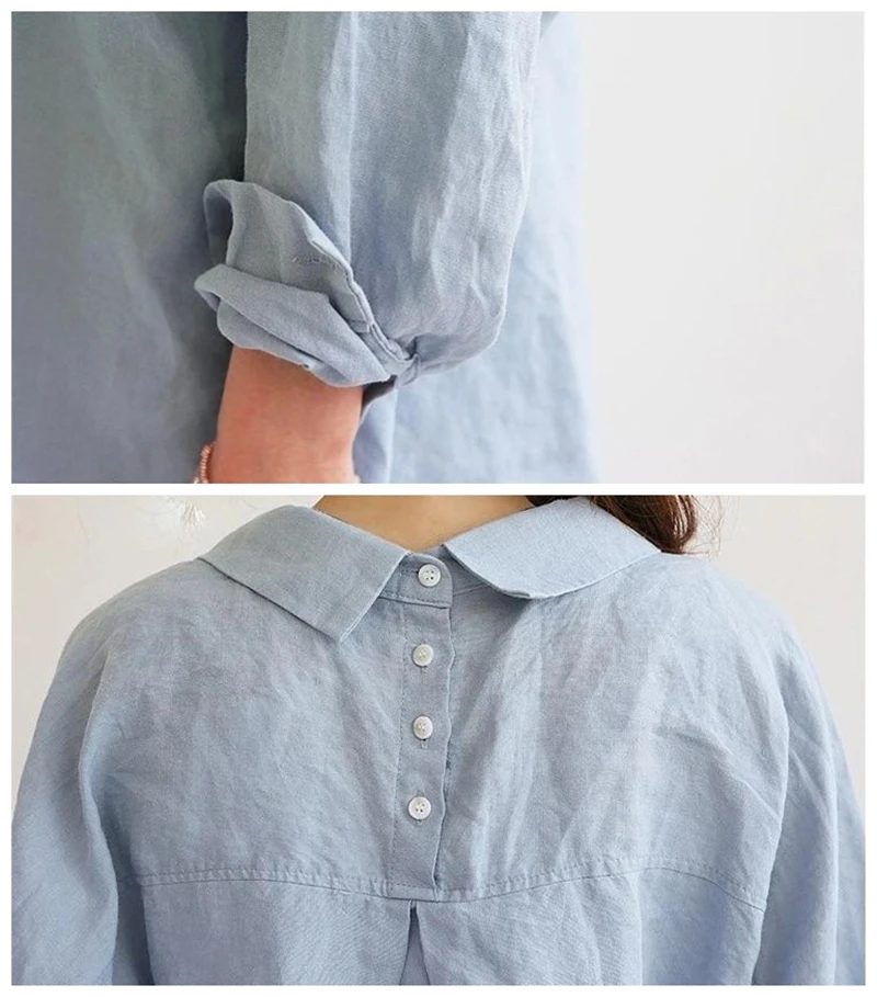 Новая женская летняя Свободная блузка рубашка Blusas с длинным рукавом Топ