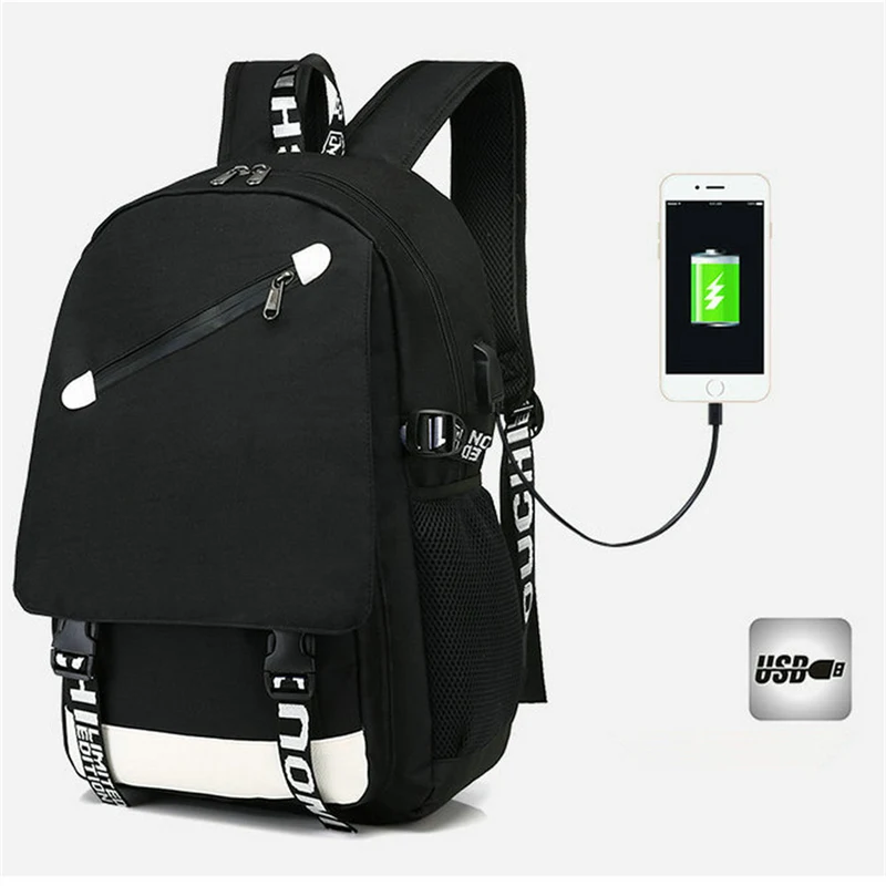 Новые детские школьные рюкзаки, студенческие светящиеся анимационные USB зарядка, сменные школьные сумки, Подростковый рюкзак с защитой от к...