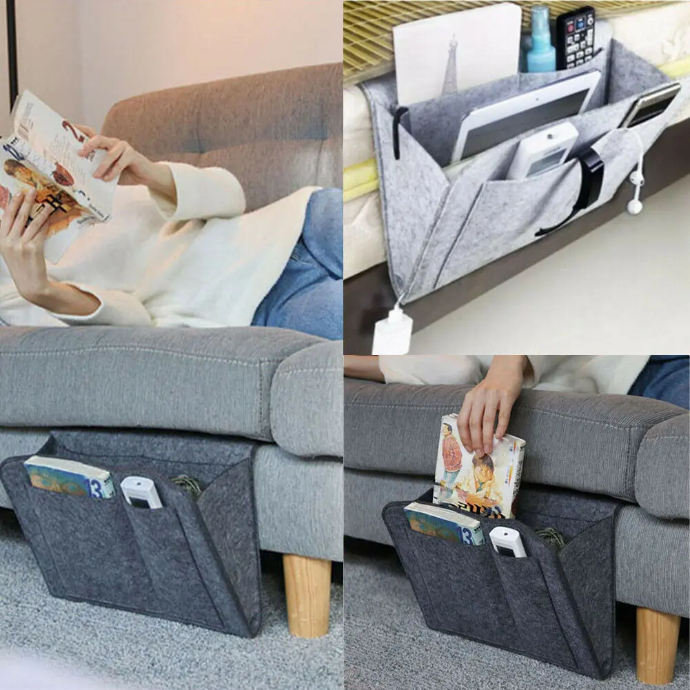 Войлочный прикроватный органайзер для хранения сумка кровати стола дивана
