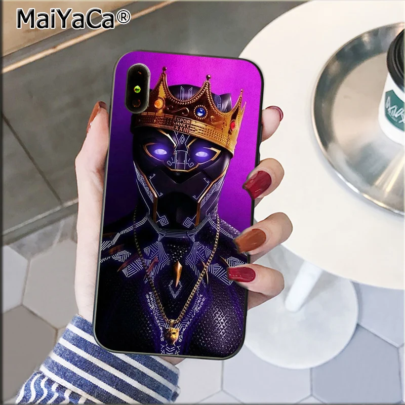 MaiYaCa герои марвел Черная пантера Новинка чехол для телефона Fundas чехол для iPhone 8 7 6 6S Plus 5 5S SE XR X XS MAX Coque Shell