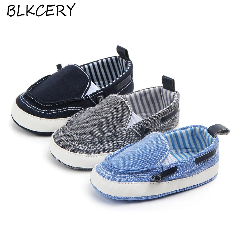 

New Arrival Handsome Newborn Baby Loafers Baby Shoes for Boy Canvas Soft Cotton Soled First Walkers Infant Toddlers Prewalker