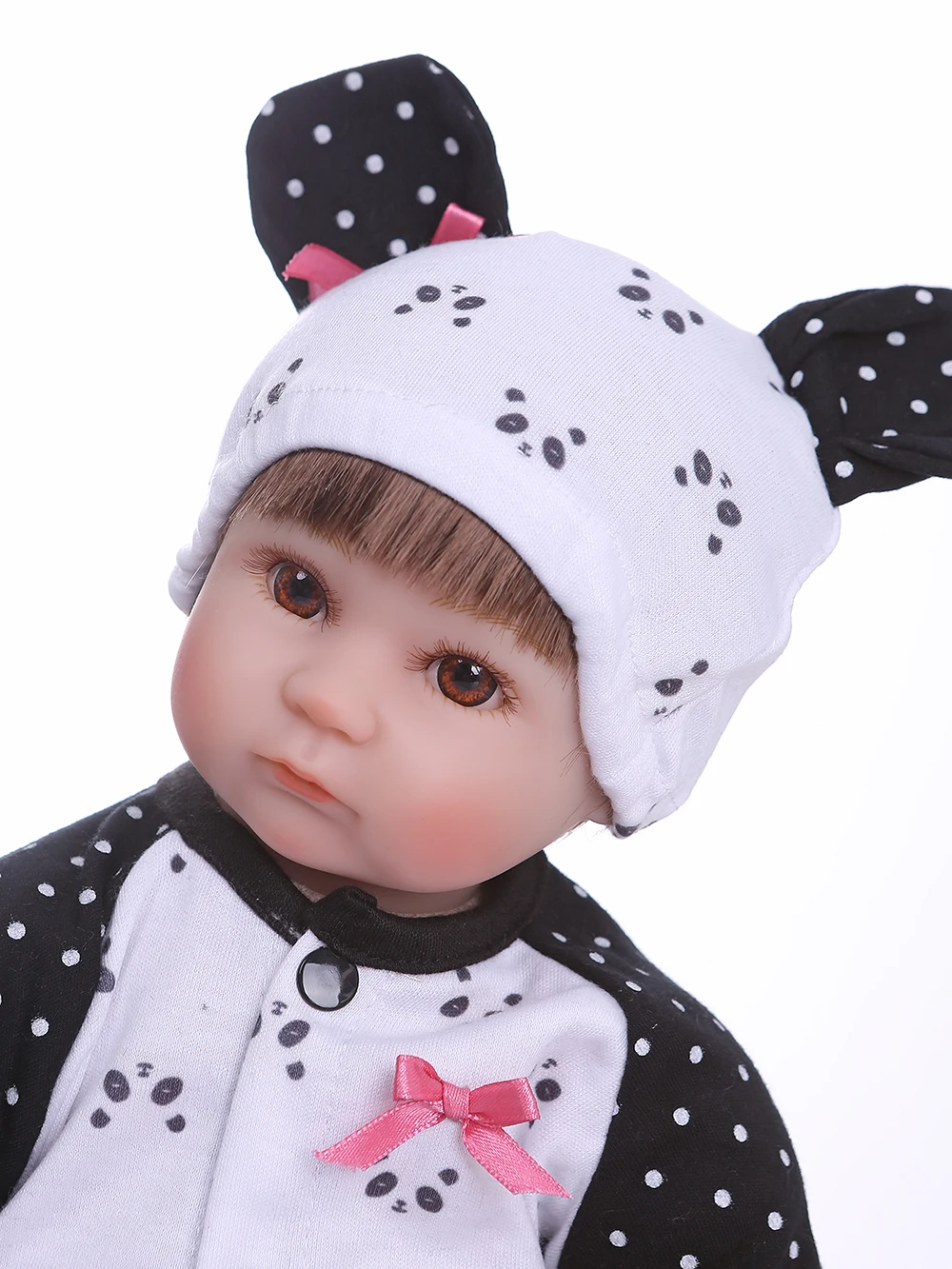 NPK 40 см Мягкая силиконовая bebe Реалистичная кукла-Новорожденный гибкий Новорожденный ребенок сладкий девочка подарок на день рождения