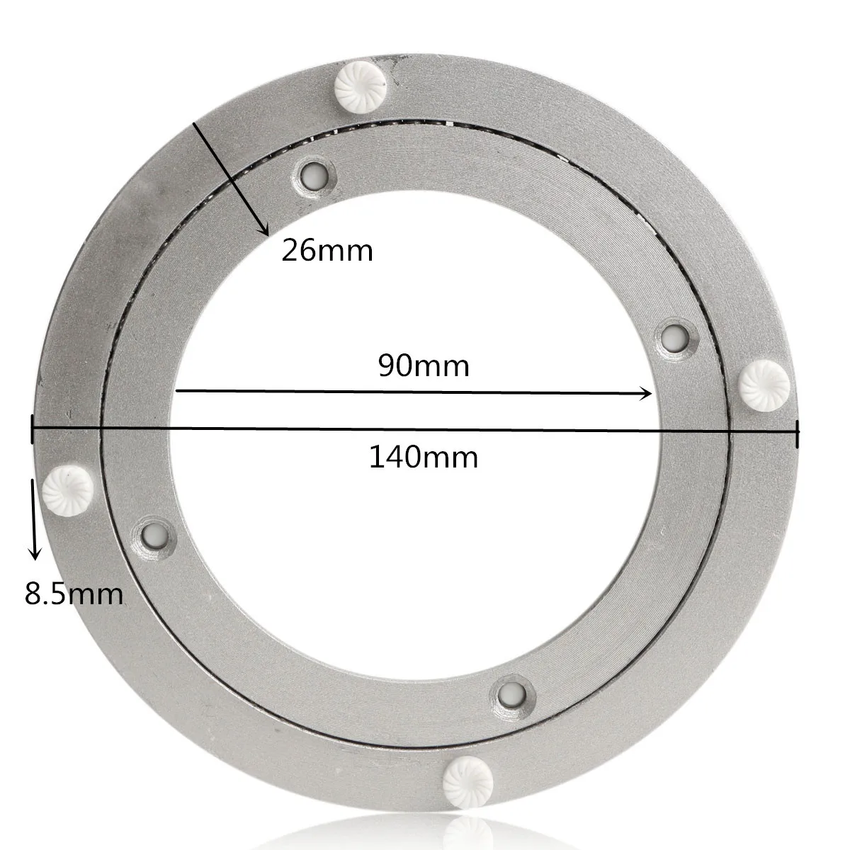 140mmx8.5cm Поверхность гладкая Легкая установка тяжелый алюминиевый вращающийся подшипник поворотный стол круглый поворотный-пластина прикручивается или фиксируется - Цвет: 140mmx8.5cm