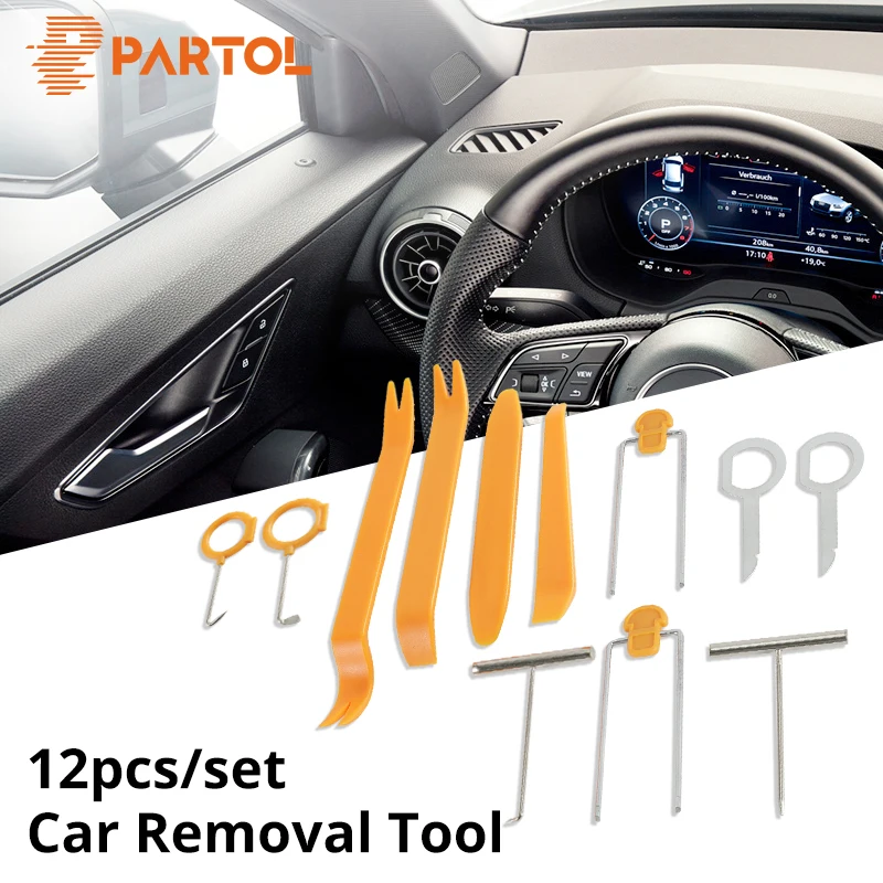 Partol 12 шт. инструменты для демонтажа автомобиля набор инструментов ремонта DIY Pry