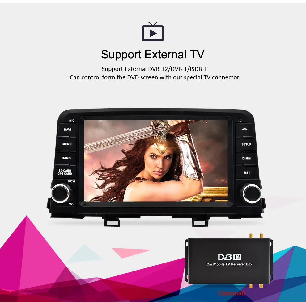 Автомобильный мультимедийный DVD плеер 8 ядер 4 Гб ОЗУ Android 0 для KIA PICANTO MORNING 2017 2018