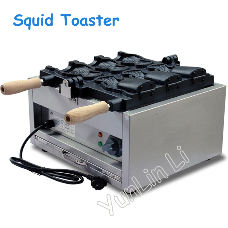 

Ice Cream Taiyaki Maker Fish Shaped Cake Machine Electric Waffle Maker 220V Japanses Open Pouth Taiyaki Machine FY-1103B