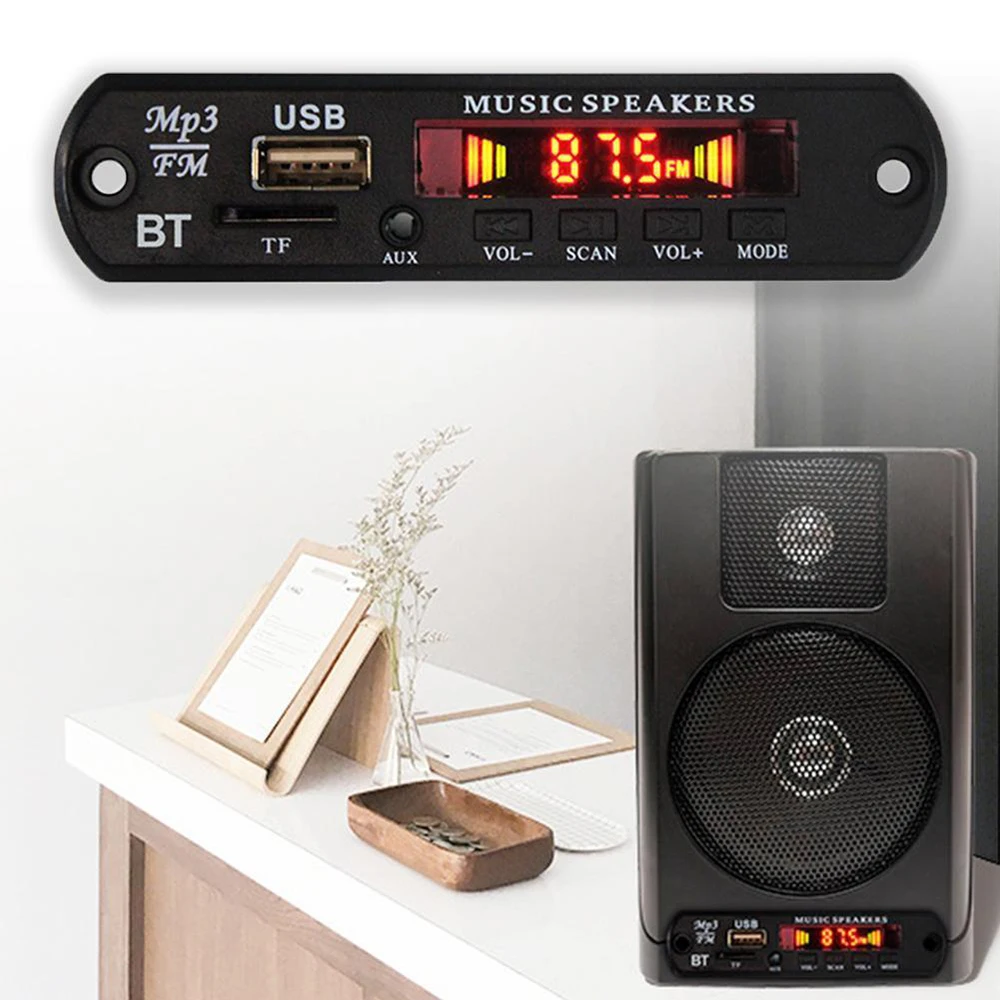 Беспроводной Bluetooth MP3 WMA декодер плата аудио модуль Поддержка USB SD AUX FM радио для