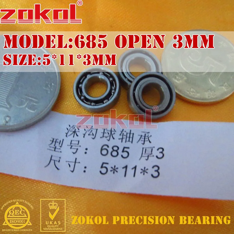 ZOKOL 685 ZZ подшипник P5Z4 миниатюрный 685ZZ радиальный шарикоподшипник 5*11*5 мм 5*11*3 |