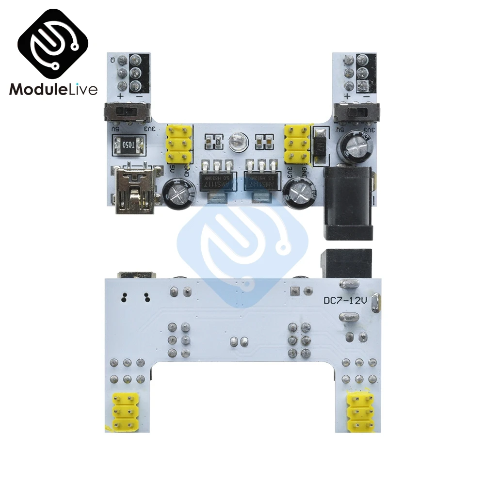 Макетная плата MB102 Mini USB модуль питания для Arduino хлеба набор сделай сам 2 канальная