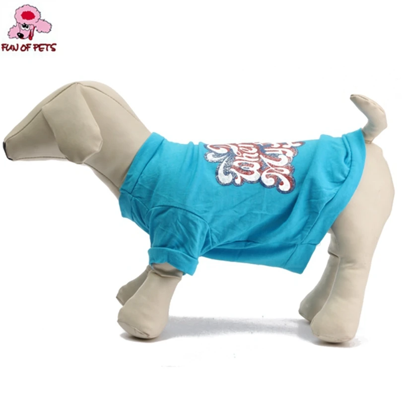 2017 летняя хлопковая Футболка с буквенным принтом для собаки жилет щенка кота