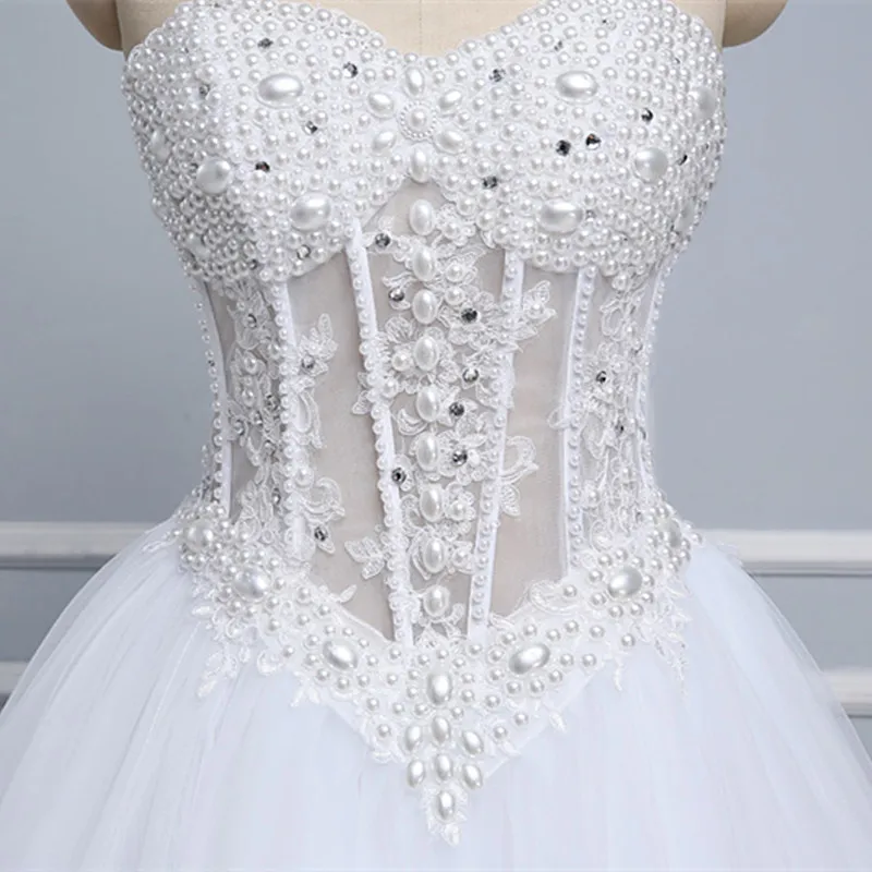 QQ Lover 2018 новый жемчуг Бисер свадебное платье на заказ плюс Размеры Vestido De Noiva |