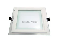 10pcslot free shipping 18w led ultrathin glass panel light kitchen square ceiling light purewarm white
