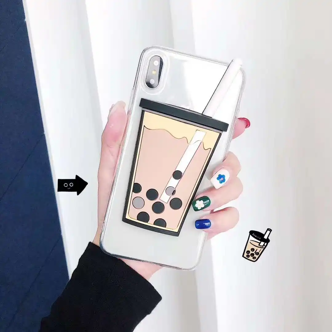 Корейский Bubble Tea3D чехол для телефона iPhone6 6s7 8 Plus Coque Fundas Мягкая силиконовая задняя