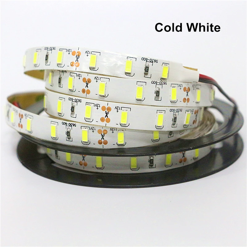 Светодиодная лента 5630 Водонепроницаемая ip65 ip30 12v 300led 5m холодный белый теплый