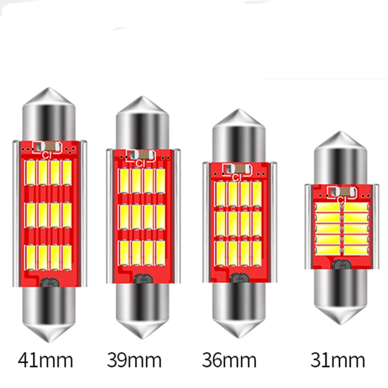 Супер яркая светодиодная лампа 10 pz 31 мм 36 39 41 c5w c10w 4014 12smd canbus огни автомобиля
