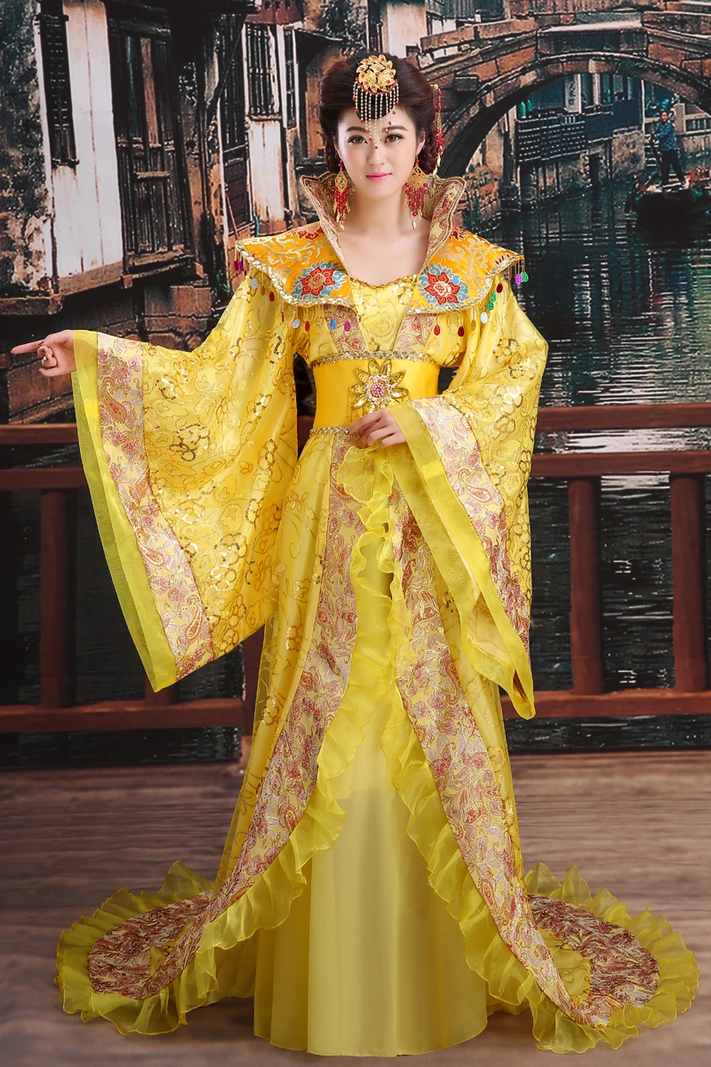 

Hot Sale New Traditional Royal Dramaturgic Chinese Ancient princess Costume Hanfu female Dress Han dynasty clothing