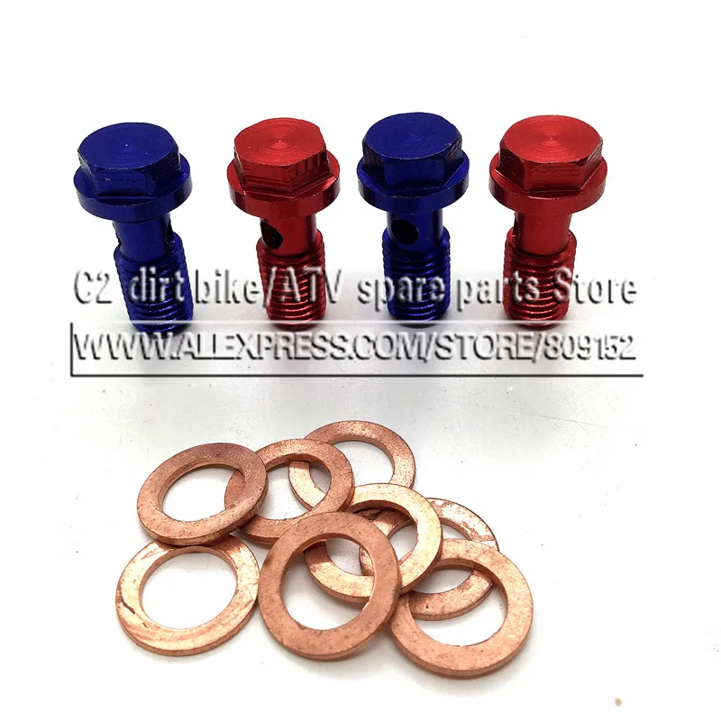 Hydraulic Clutch and Brake Oil Hose Fuel oil cooler Refitting aluminum M10 Bolts For Connector End |
