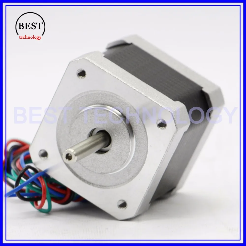 NEMA17 42x40 мм 1.7A 4-свинец 0.42N.m шаговый двигатель 1.8deg 60Oz-in для 3D принтер для фрезерного станка с ЧПУ