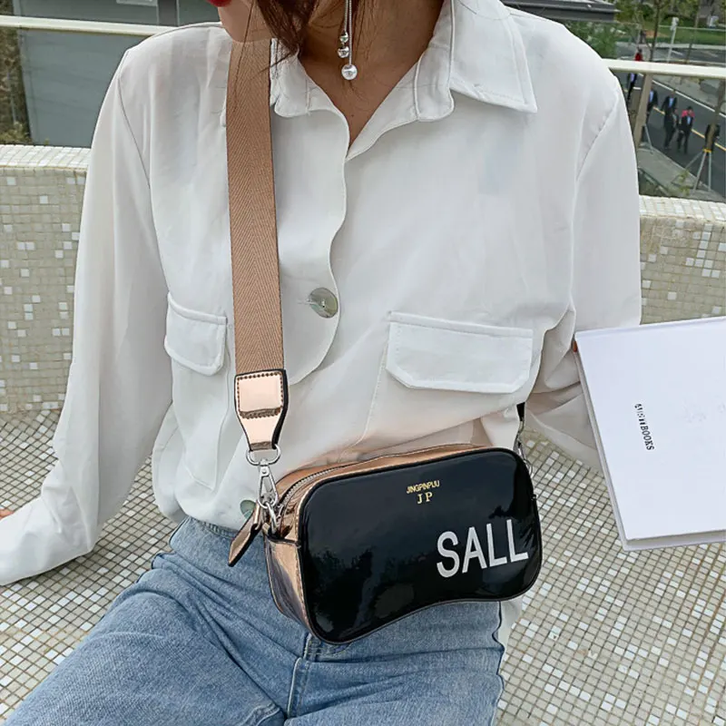 Простые Женские квадратные сумки 2019 дизайнерская лазерная сумка через плечо