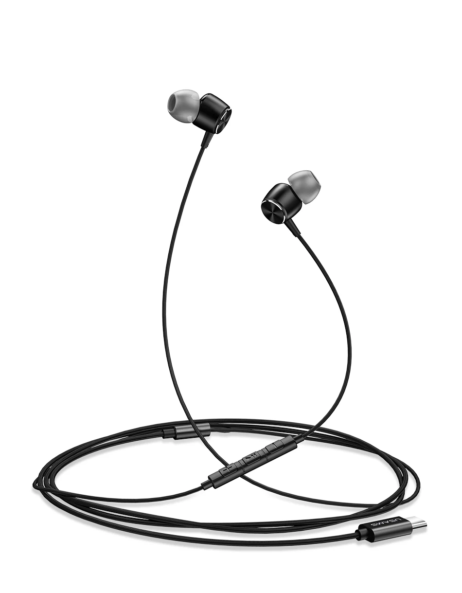 USAMS, EP-31, басы, наушники-вкладыши, type-C, металлические наушники, USB C, гарнитура, проводные, наушники, type c, для samsung, huawei, микрофон