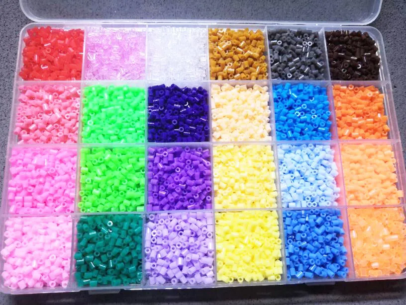 48 цветов Хама бусины 2,6 мм дополнение с аксессуарами Perler бусины 2,6 мм Заправка 3D Пазлы креативные DIY бусины ремесло подарок