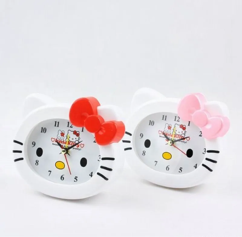 Kawaii hello kitty будильник настольные часы подарок на день рождения для ребенка