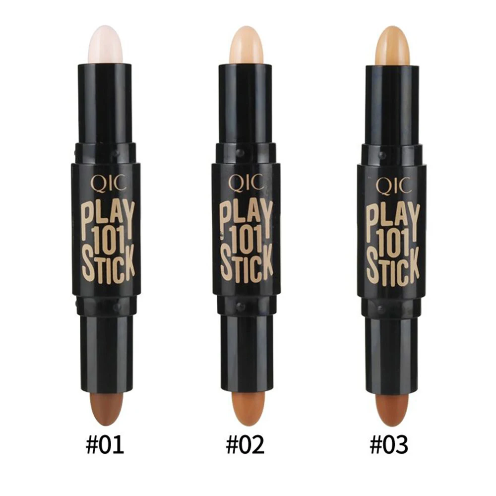 Aikimuse Brand Double Head 3D Bronzer Highlighter Stick Face Makeup Concealer Pen Foundation Cream Texture Contour Pencil | Красота и