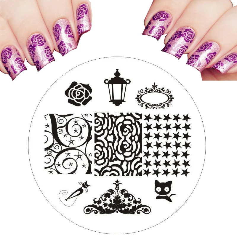 2016 Lot Nail Art Templates Set 3D Stamping Girl Butterfly Feather Template Image Plate Plates DIY Tools | Красота и здоровье