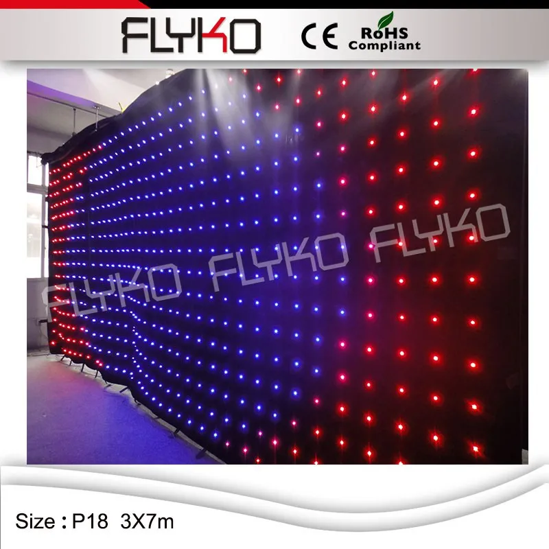 flexible stage rental led curtain screen display SMD Full Color night bar use video | Освещение