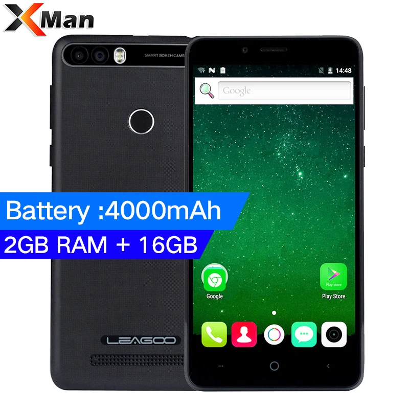 LEAGOO KIICAA Питания Android 7 0 4000 мАч мобильный телефон с двумя камерами 5 дюймов mt6580a