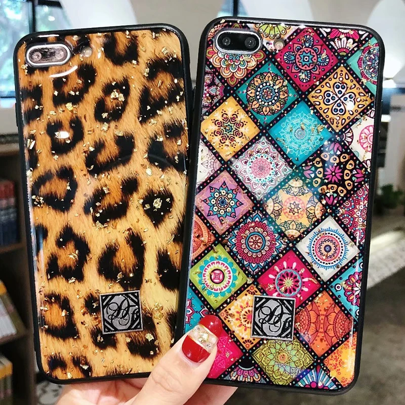 Sunforward TPU Cover For iPhone 6 7 8 Plus Case Silicone Anti-Knock X XR XS Max 6S Soft Leopard Print Coque |