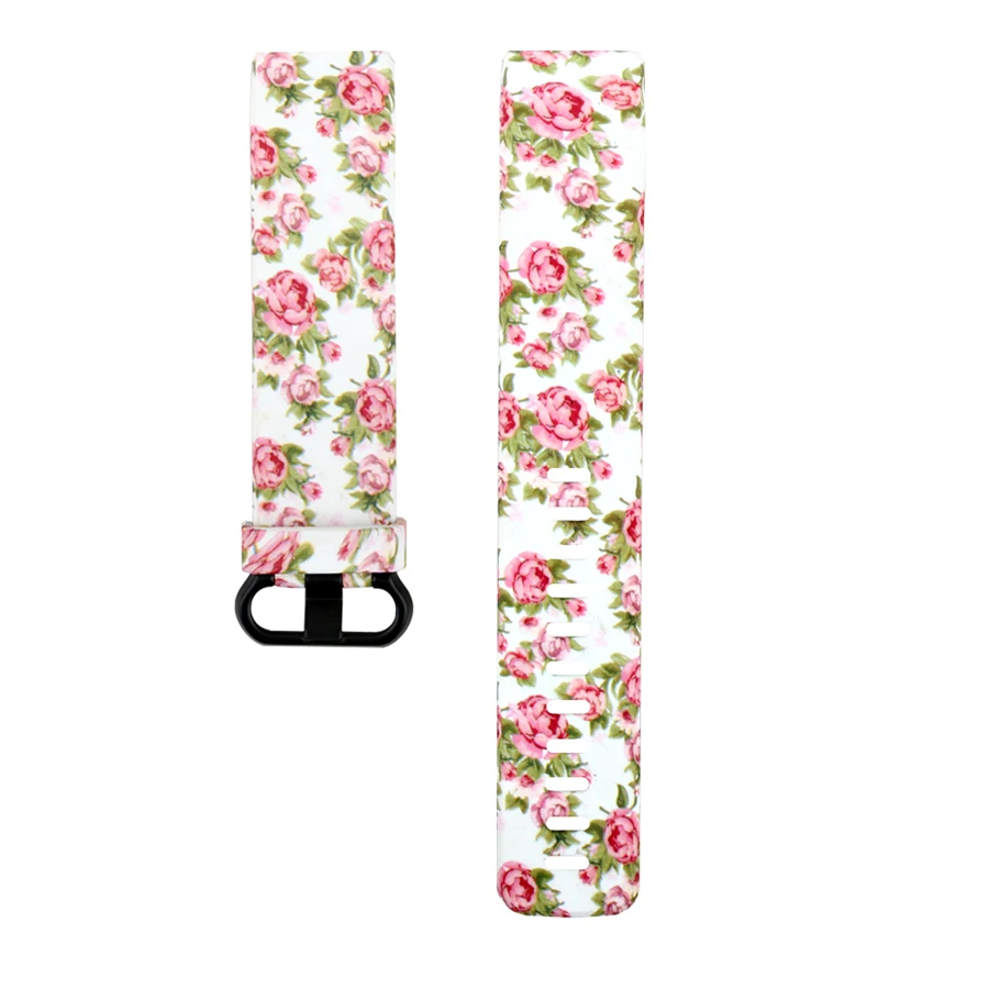 For Fitbit Charge 4 Strap Slicone Printing Replacement Band 3 Fitness Tracker Smart Watch | Электроника
