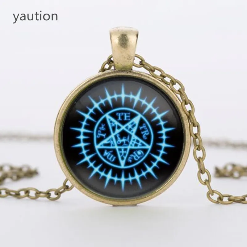 Подвеска в стиле Викки ожерелье с голубыми пентаграммами|necklace jewelry|jewelry wholesalewholesale