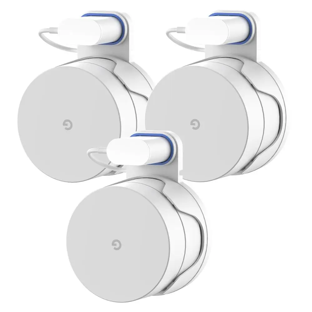 3 Pack Google WiFi настенный держатель, WiFi крепление Google сетка WiFi система Google WiFi маршрутизатор без грязных проводов винты - Цвет: 3 Pack