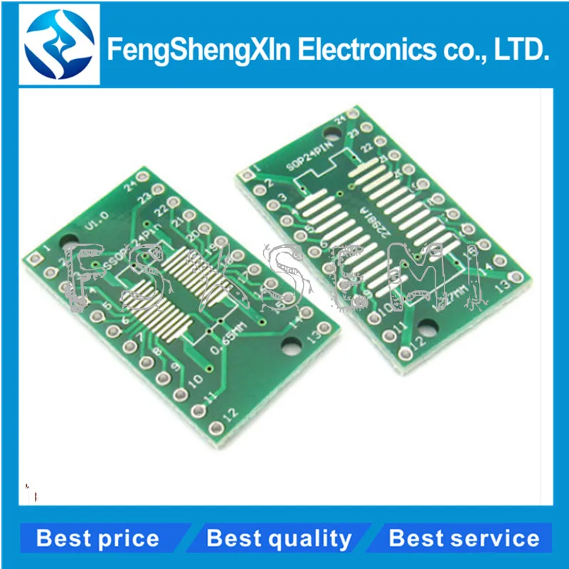 10 шт./лот SOP24 SSOP24 TSSOP24 к DIP24 печатная плата SMD DIP 0 65 мм/1 27 мм до 2 54 Pin шаг переводная |