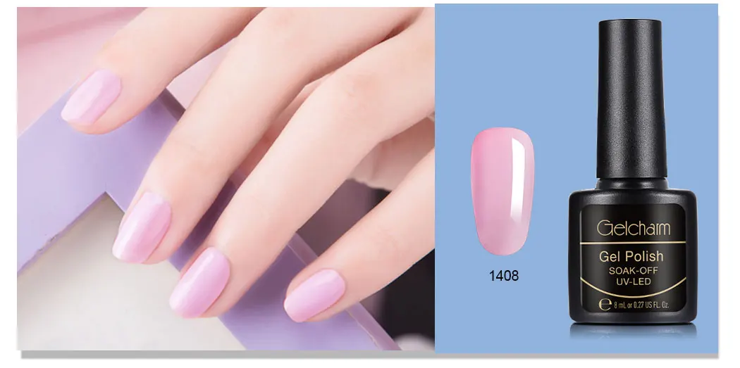 8ml Pure Color Nail Polish Soak Off Semi Perment UV LED Glue Nail Polish Lucky Lacquer Top Base Primer Hybrid Stamping Paint