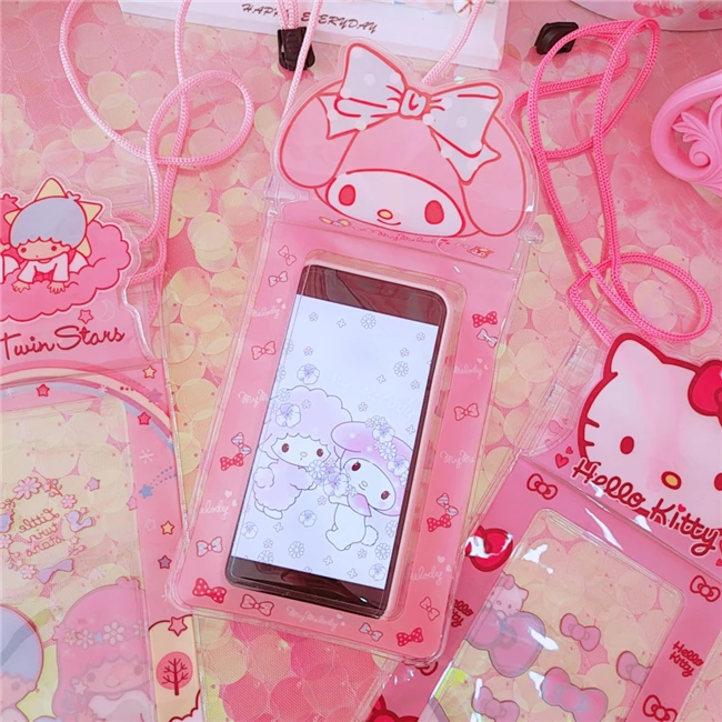 Новинка, hello kitty, двойная звезда, водонепроницаемый чехол для телефона, для iPhone, samsung, монета, Карманный держатель для карт, чехол для телефона
