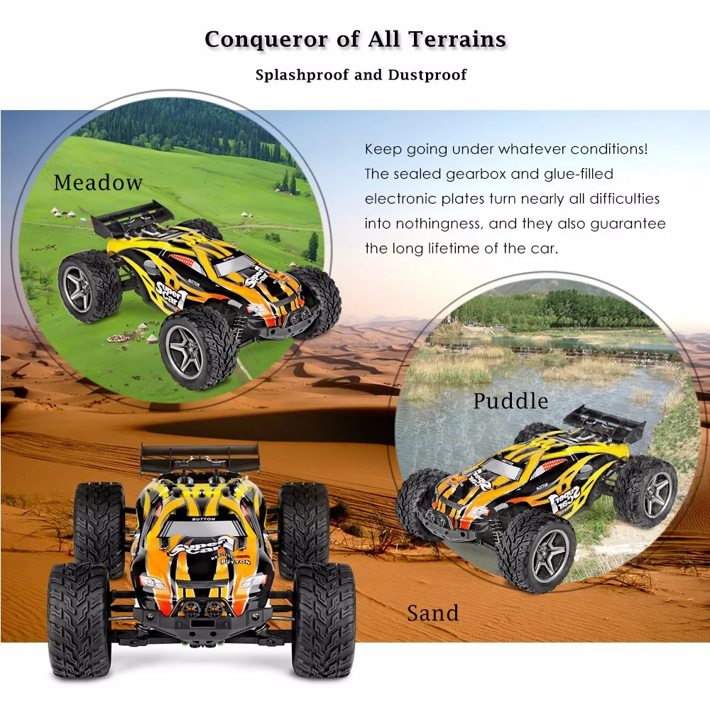 WLtoys 12404 Радиоуправляемый гоночный автомобиль 45 км/ч 1:12 4WD Радиоуправляемый гусеничный 2,4 ГГц 2CH брызгозащищенный пылезащитный Радиоуправляемый дрейф забавные уличные игрушки