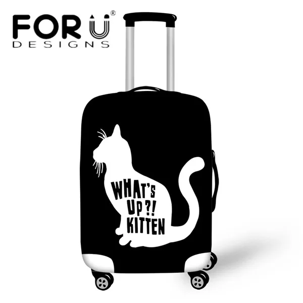 CC1883 FORUDESIGNS/милый кот контур шаблон багаж защитный чехол спандекс водонепроницаемый дождевик для 18-30 дюймов чемодан - Цвет: CC1883