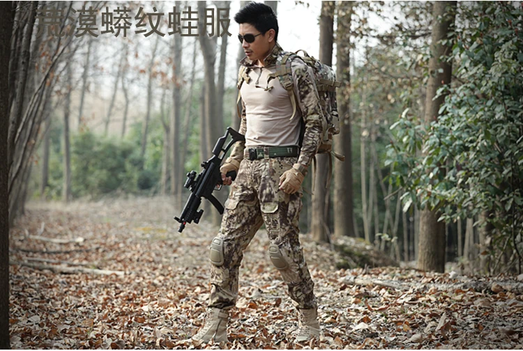 

Military Combat Uniform Multicam Army Shirts &Pants With Knee Pads Camouflage Suit Hunting Paintball Clothes