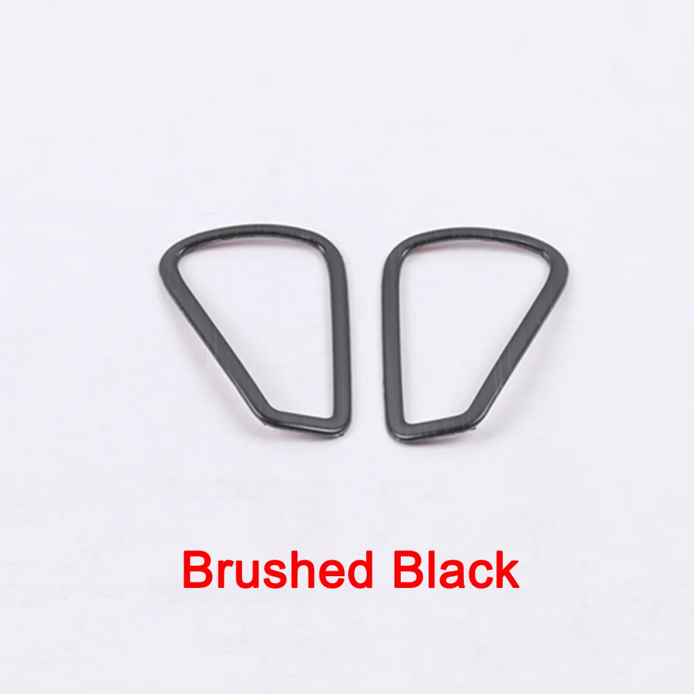 Brushed Black Нержавеющая сталь автомобиля воздуховод передней панели накладка Стикеры аксессуары для Mercedes Benz A класс W177 V177 A180 A200 A220 A250 - Название цвета: Brushed Black