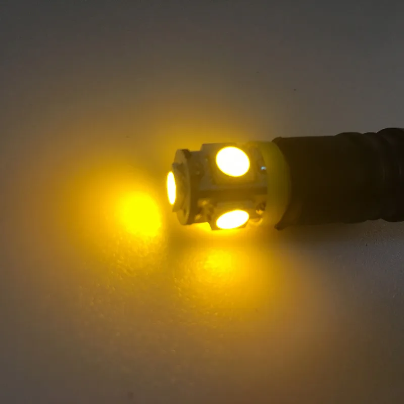 1 шт. Автомобильные светодиодные дверные огни Ba9s 5Smd 5050 T4W белый красный зеленый синий желтый 182 1445 H6w автомобильные индикаторы лампа Хвостовая клиновая лампа света