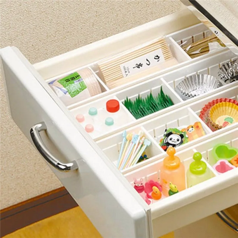 Hot Adjustable Home Drawer Storage Organizer Kitchen Partition Divide Cabinet Box | Boxes &amp Bins