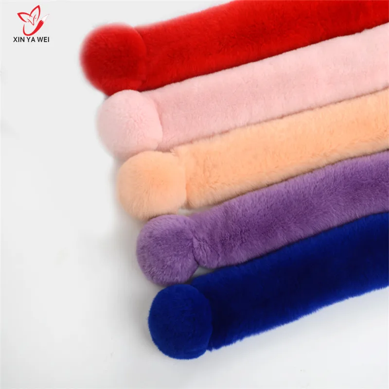 100% Роскошные зимние натуральной Reabbit меховой шарф Для женщин теплый волосатая