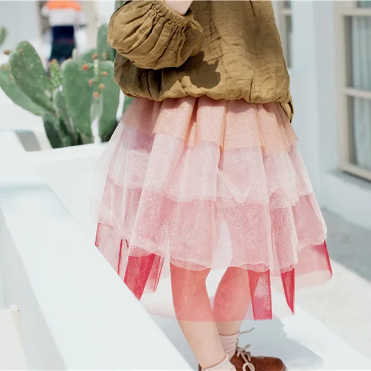 

WNLEIGEL girls tutu skirts baby girl mesh patchwork cake skirt kids summer princess all match cute clothes children 1-7 years
