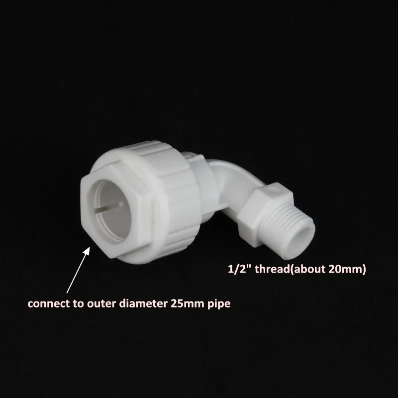 1 шт. NuoNuoWell POM 1/2 &quotнаружная резьба до 25 мм локоть 90 градусов быстрый соединитель