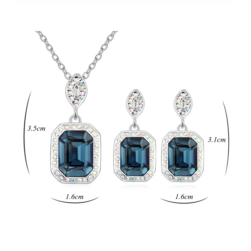 Оригинальные кристаллы SWAROVSKI элементы Ювелирные наборы квадратные Подвески